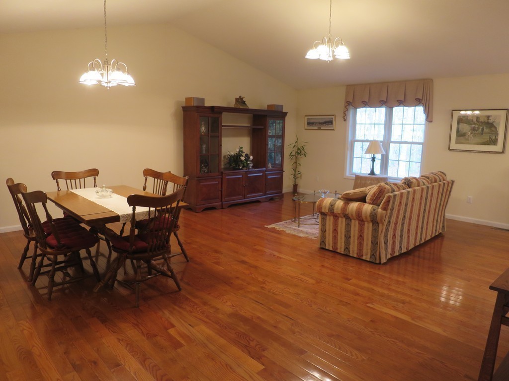 46 Palmer Road, Unit 33 Monson, MA 01057 - Photo 8 of 27 a living room with furniture a lamp and a chandelier
