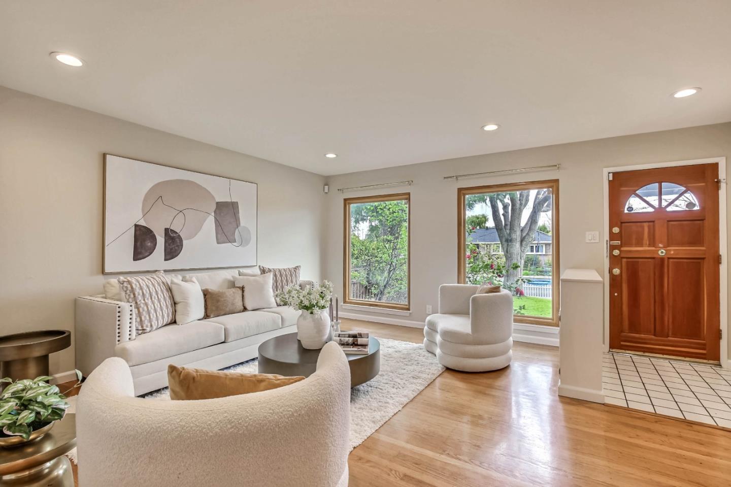 744 Cornell Drive Santa Clara, CA 95051 - Photo 3 of 19 a living room with furniture and wooden floor