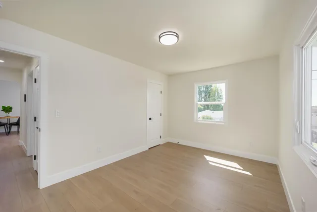 an empty room with a window