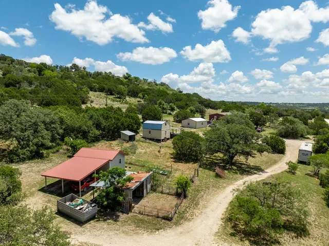 a view of a lake with houses