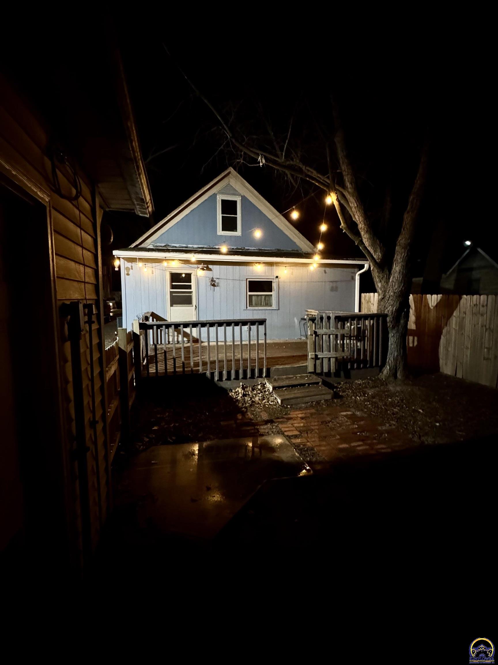 10134 Southwest Jordan Road Wakarusa, KS 66546 - Photo 25 of 36 Back Deck at Night