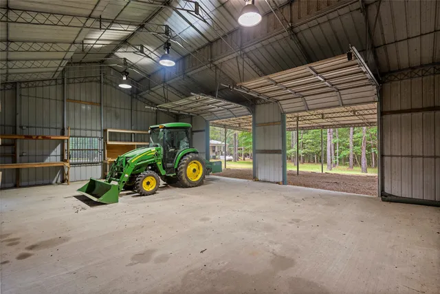 a bird view of a house with a tree