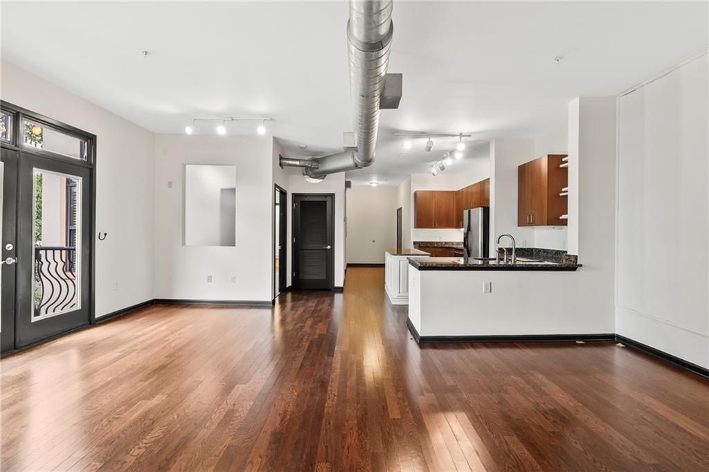 5300 Peachtree Road, Unit 2605 Chamblee, GA 30341 - Photo 17 of 26 a view of a kitchen with a sink and a refrigerator