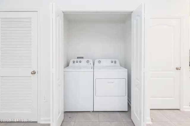 a view of a backyard with a slide