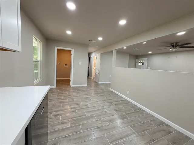 a view of hallway with a hallway