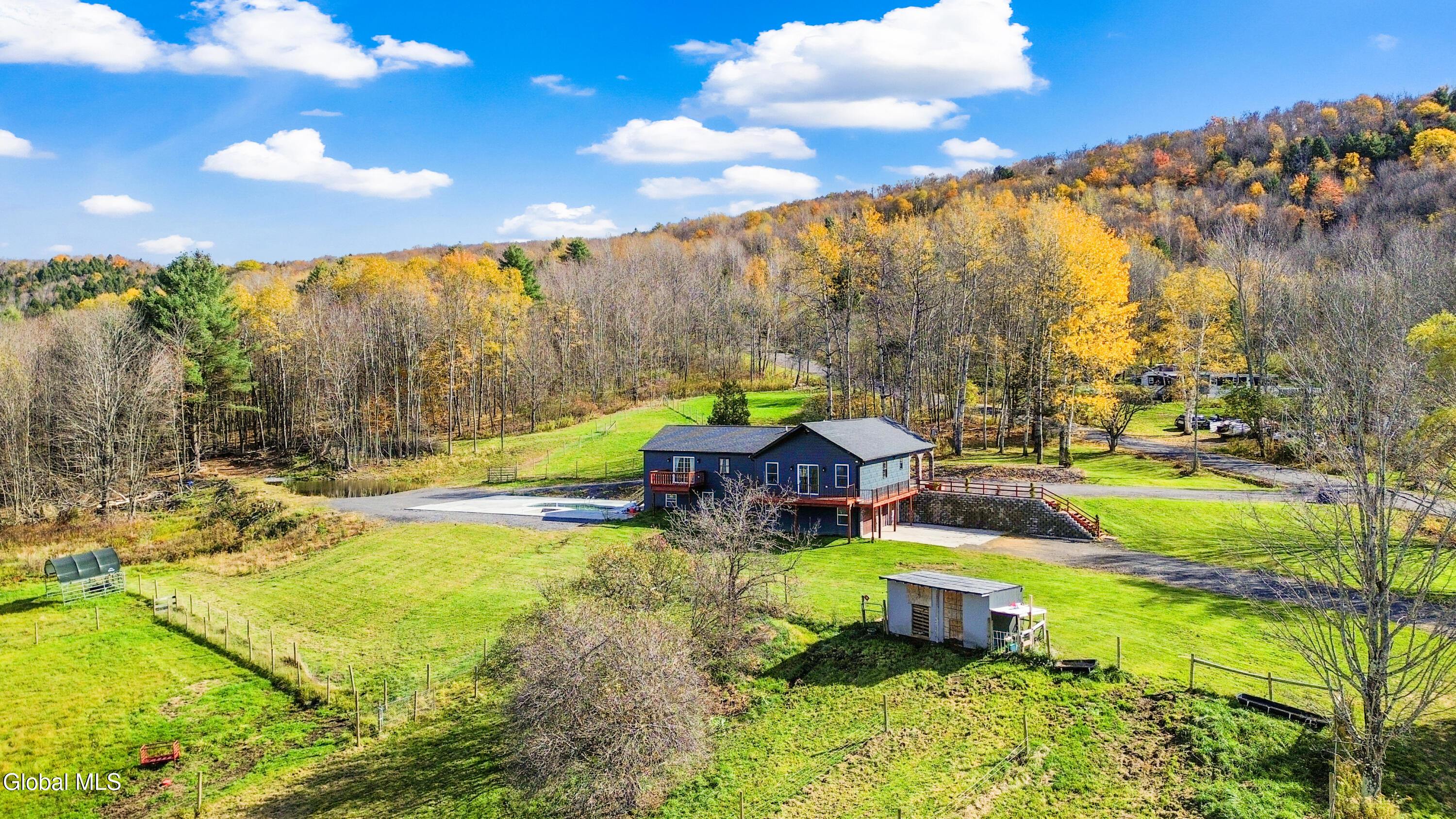 217 Meade Road Summit, NY 12036 - Photo 2 of 23 Drone Camera 217 Meade Rd Charlotteville