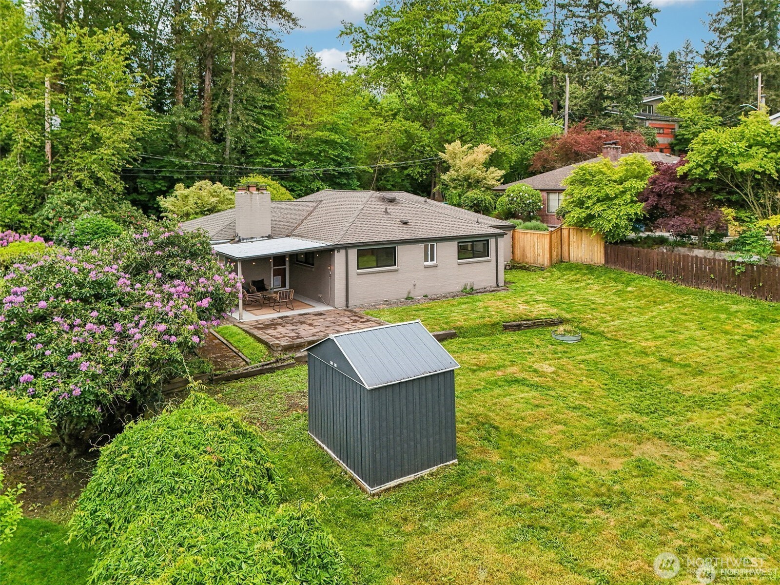 3532 Northeast 97th Street Seattle, WA 98115 - Photo 24 of 27 an aerial view of a house with swimming pool garden and patio