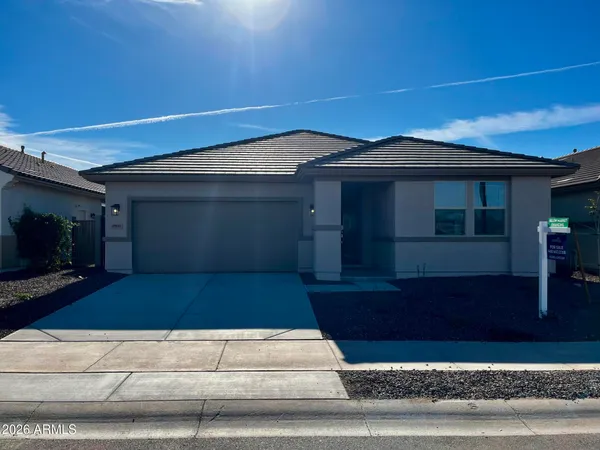 a front view of a house