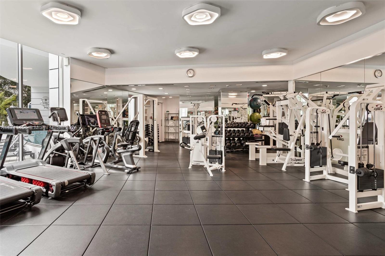 2127 Brickell Avenue, Unit 2804 Miami, FL 33129 - Photo 62 of 72 a gym room with lots of gym equipment and lots of people