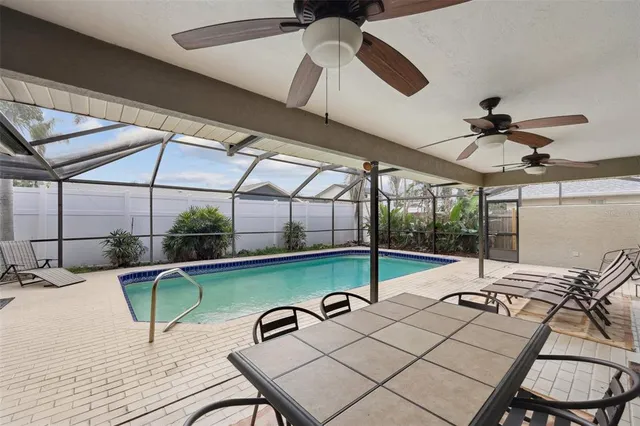 a view of a backyard