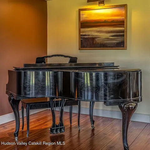 a view of balcony with furniture