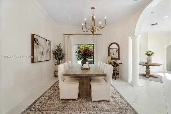 a living room with furniture and a couch