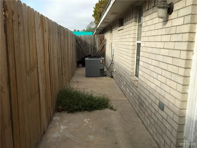 a view of a wooden door