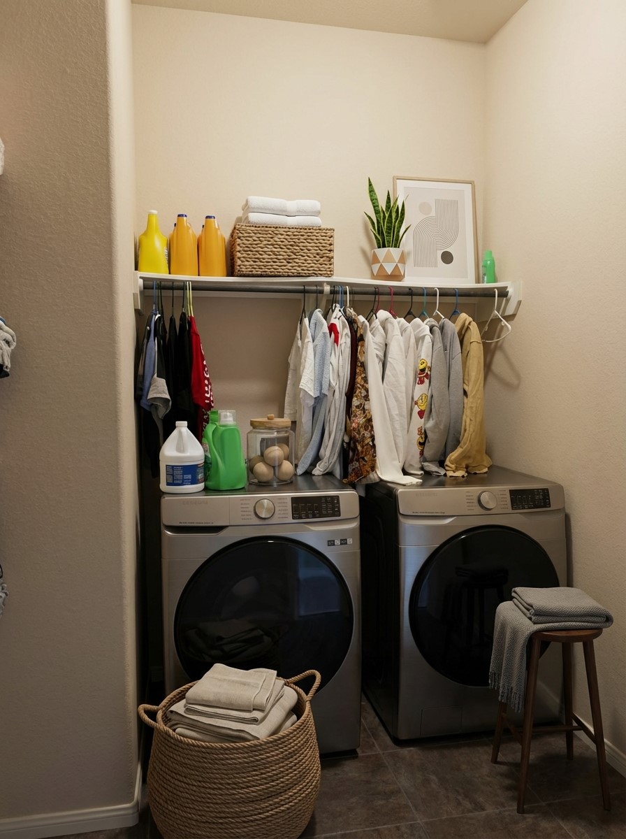 17451 Farm Pasture Trail Hockley, TX 77447 - Photo 17 of 25 Please provide a detailed description for the photo, emphasizing the ample space available within the property's utility room, highlighting its functionality and potential for various household tasks and storage solutions.