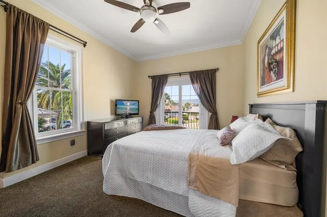 a view of a lake with a building in the background