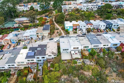 an aerial view of city