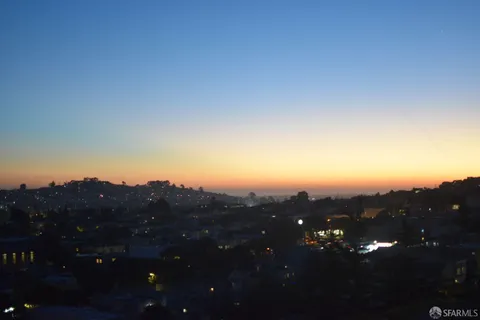 a view of city and mountain