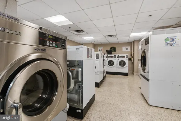 a view of washer and dryer in a utility room