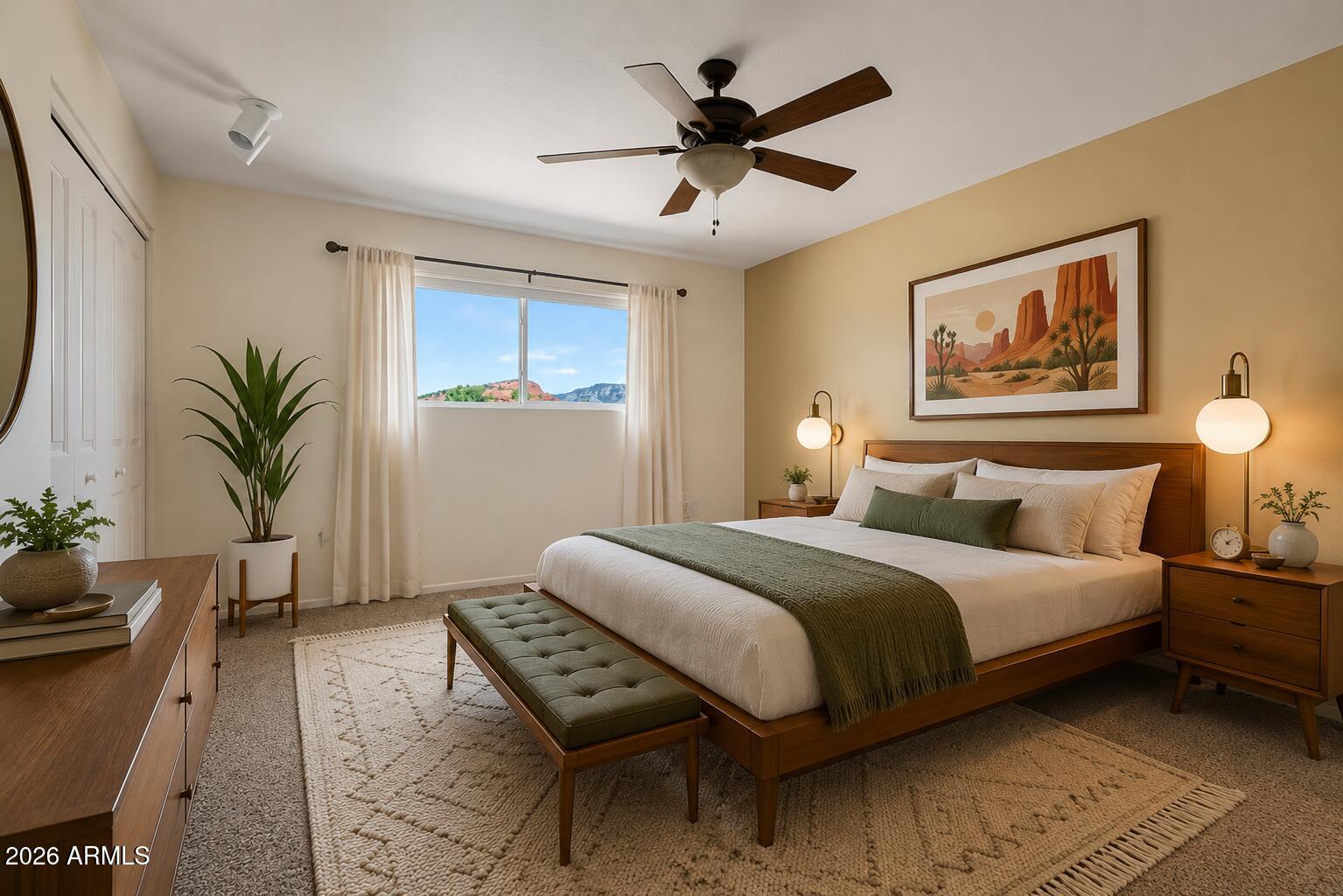 155 Meander Way Sedona, AZ 86336 - Photo 19 of 49 Primary Bedroom staged