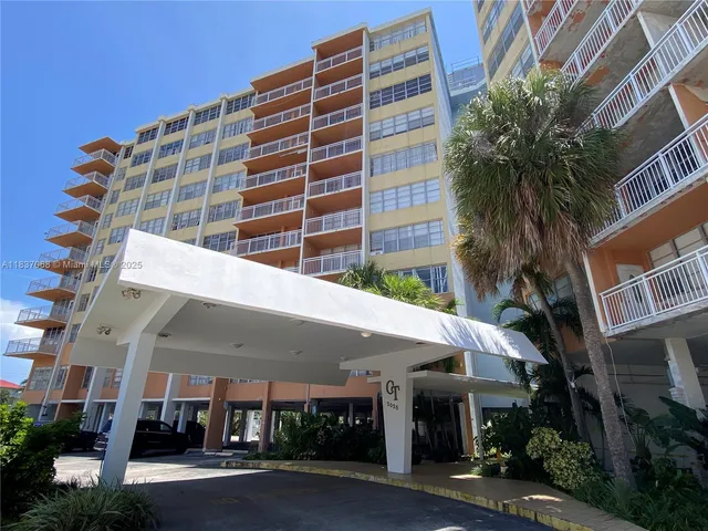 a front view of a building