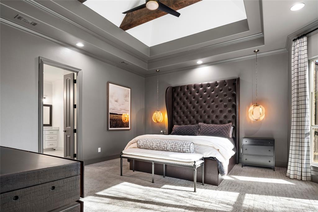 700 Frenchtown Road Argyle, TX 76226 - Photo 18 of 40 Feel like royalty in this luxurious Primary Suite coved ceiling accented with new beams.