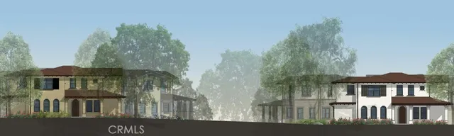 a house with a big yard and large trees