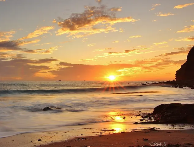 a view of an ocean and beach