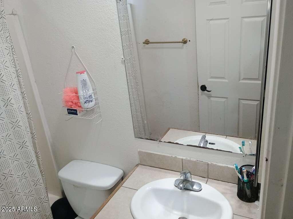 1748 West Sherman Street Phoenix, AZ 85007 - Photo 2 of 15 a bathroom with a sink and mirror with toilet