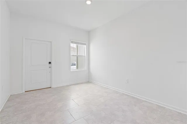 an empty room with a window