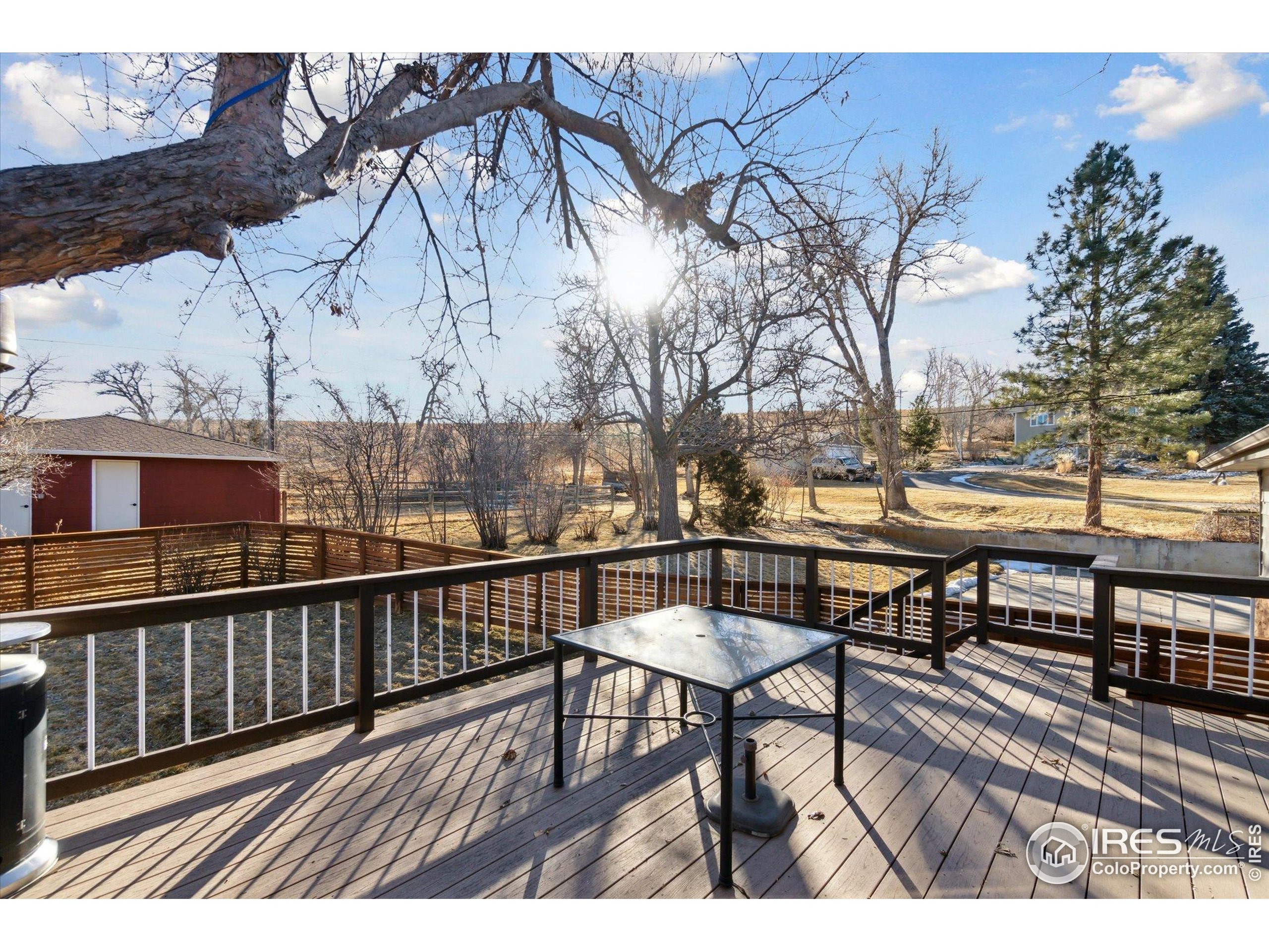 1034 Spring Drive Boulder, CO 80303 - Photo 26 of 49 a view of a chairs and table on the wooden deck