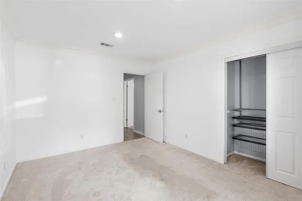 a view of room with closet area