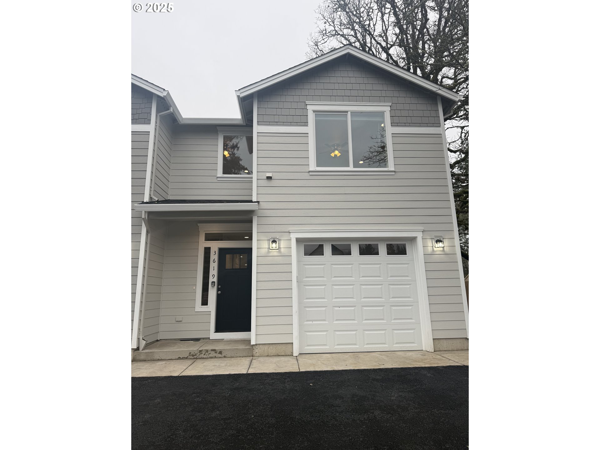 a front view of a house