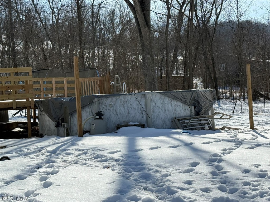 6784 Old Zoarville Road Northeast Dover, OH 44622 - Photo 45 of 50 Snow covered pool with view of wooded area