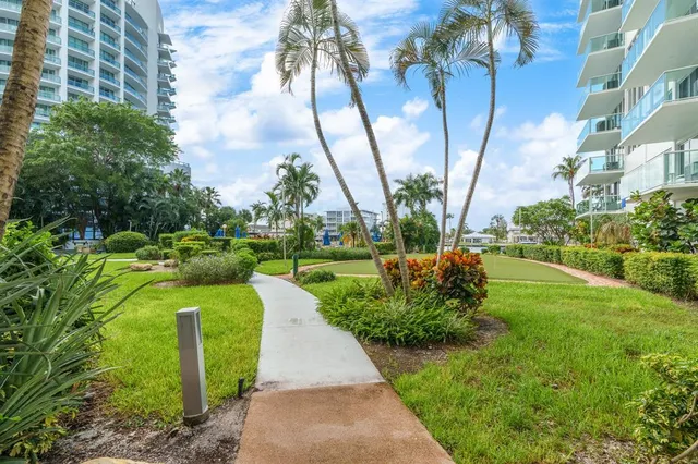 a view of building with garden