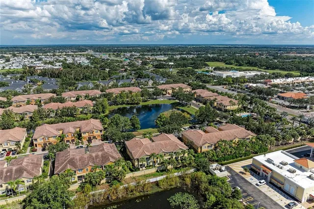 an aerial view of multiple house