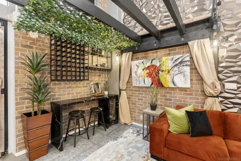 a outdoor living space with furniture