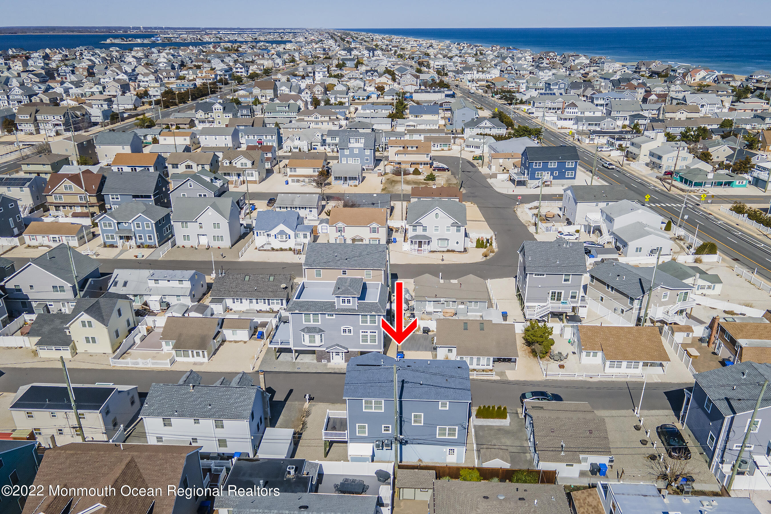 113 West Colony Road Lavallette, NJ 08735 - Photo 28 of 29 RearAerialARROW