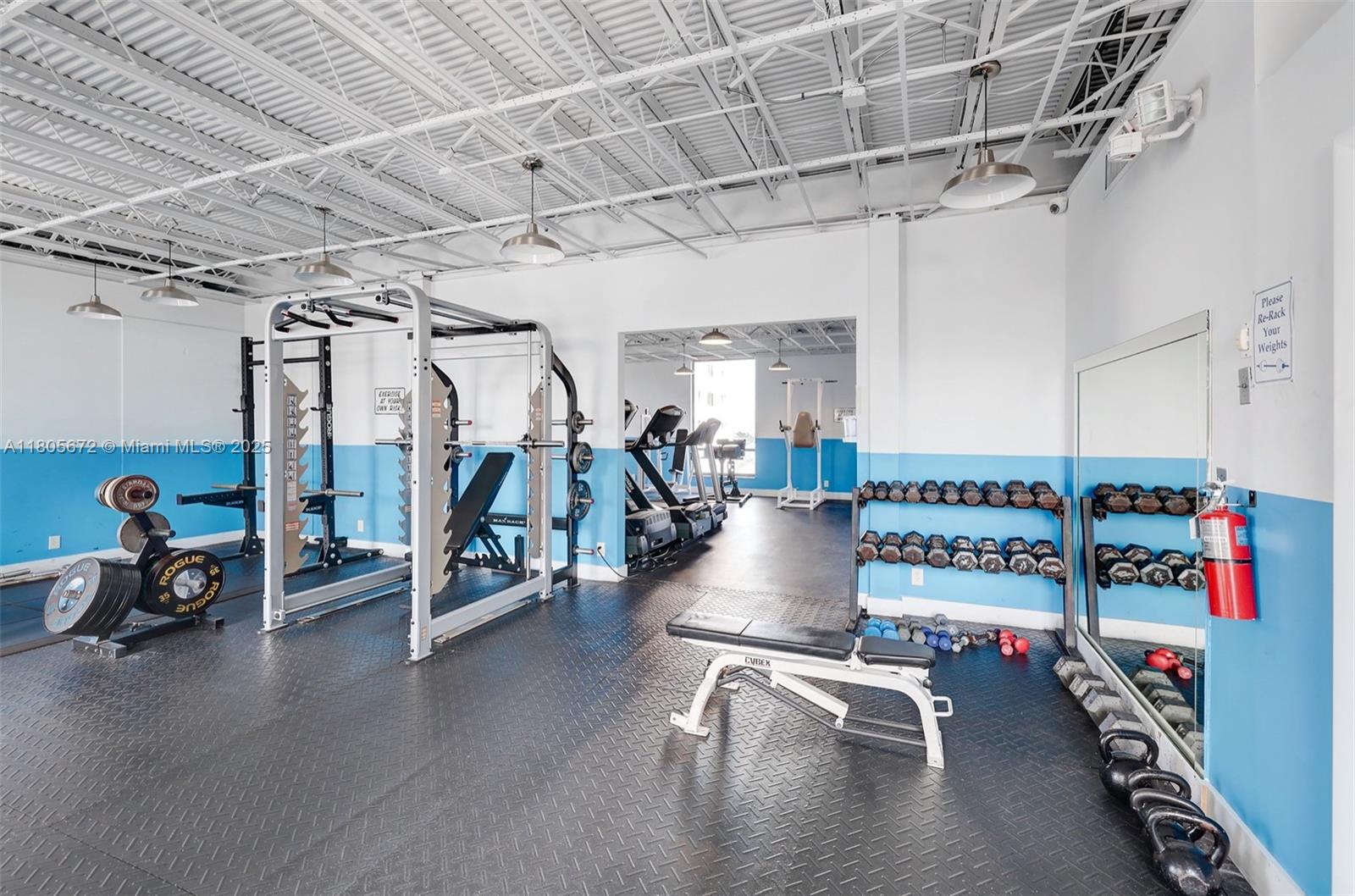 1500 South Ocean Drive, Unit 7J Hollywood, FL 33019 - Photo 43 of 54 a view of a room with gym equipment