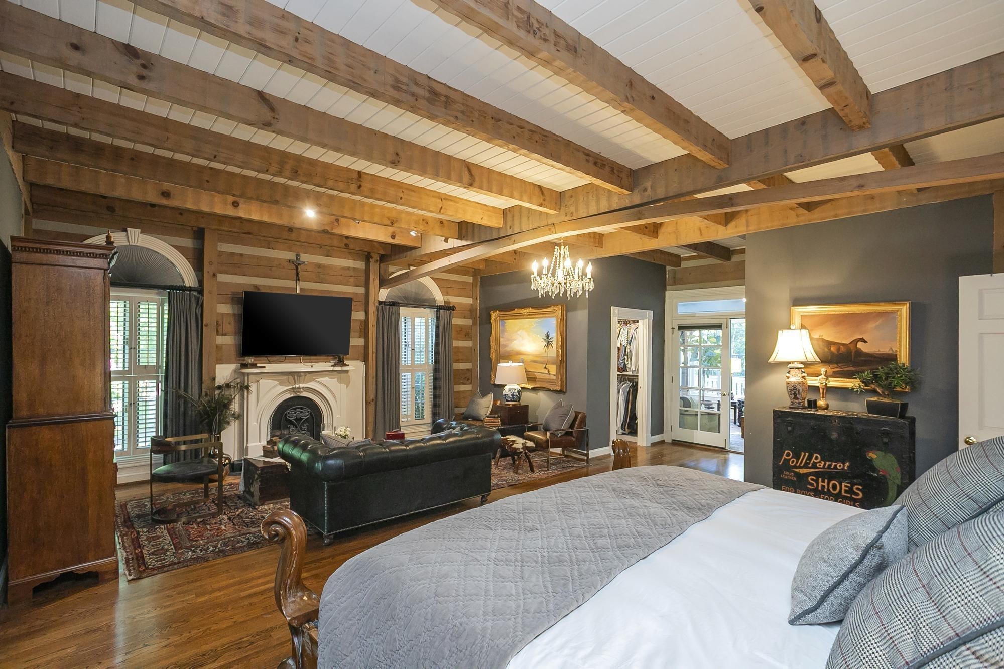 1105 Mt Pleasant Road Kingston Springs, TN 37082 - Photo 35 of 97 a living room with furniture a fireplace and a flat screen tv