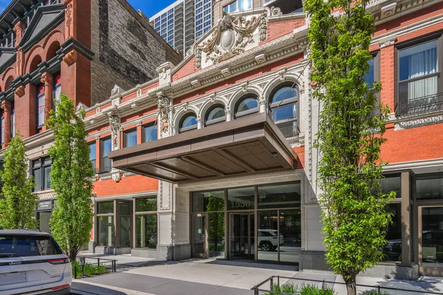 a front view of a building