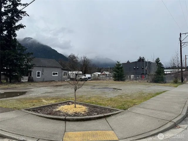 a view of a swimming pool with a yard