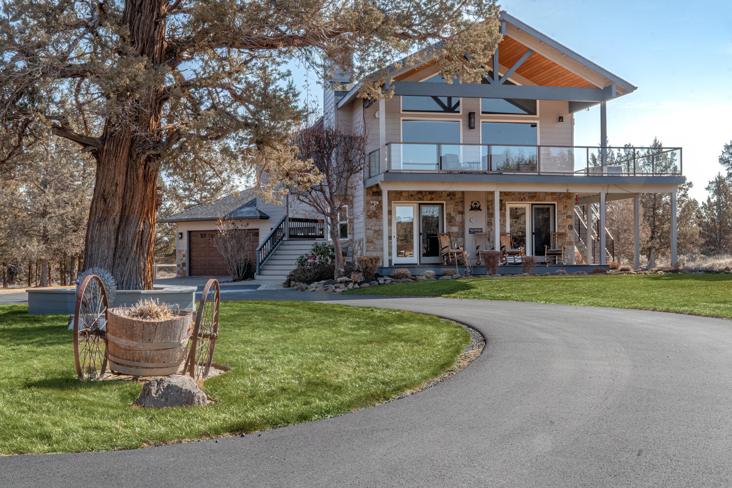 66250 Gerking Market Road Bend, OR 97703 - Photo 10 of 86 a view of a house with swimming pool and sitting area