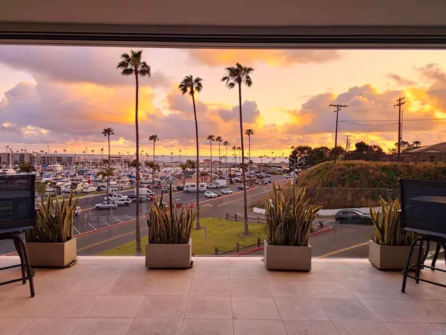 a view of lake from balcony