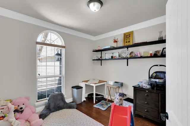 a room with a workspace