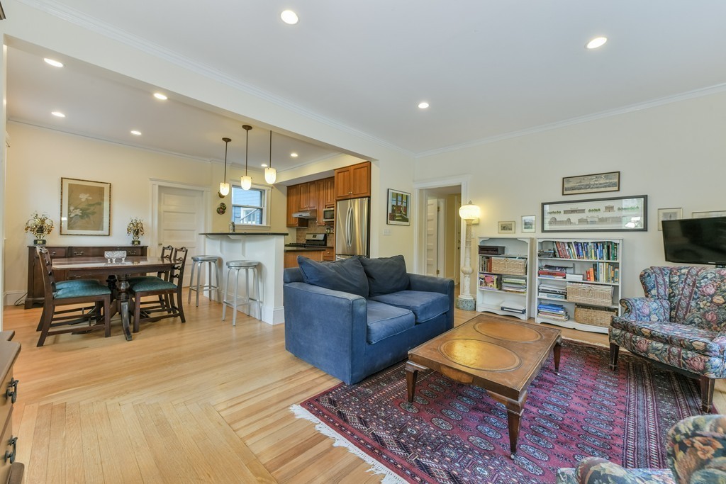 78 Windsor Road, Unit 1 Brookline, MA 02445 - Photo 6 of 11 a living room with furniture and a table