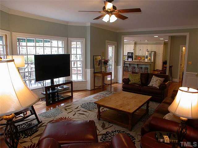 10769 Trego Trail Raleigh, NC 27614 - Photo 6 of 25 Family room opening to large breakfast area and amazing kitchen.