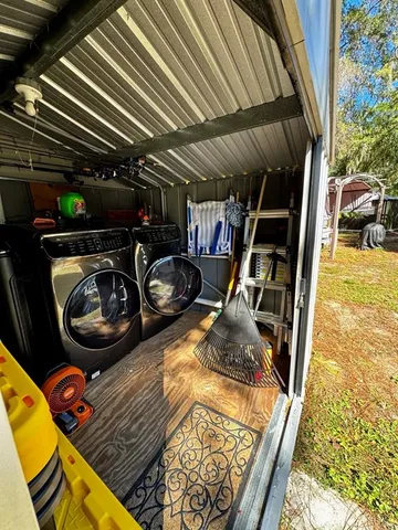 a view of a lake with houses