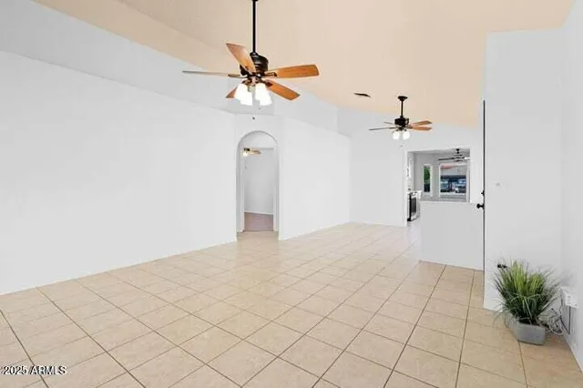 a view of a livingroom with a flat screen tv