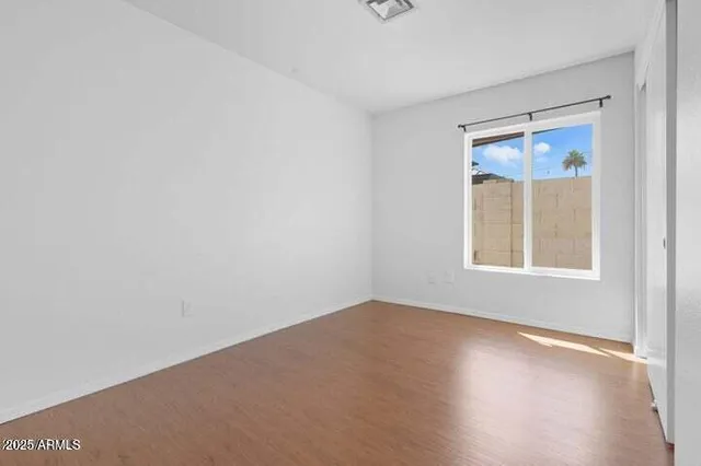 an empty room with a window