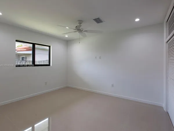 an empty room with a window